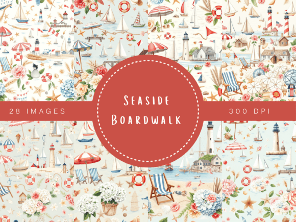 Download Seaside Boardwalk – Coastal Summer Backg - Sea Collection
