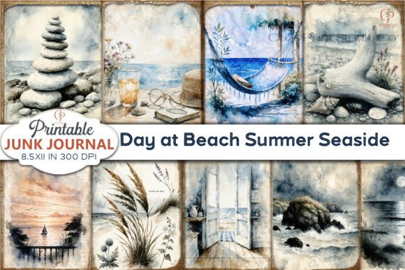 Download Day at Beach Summer Seaside Junk Journal - Sea Collection
