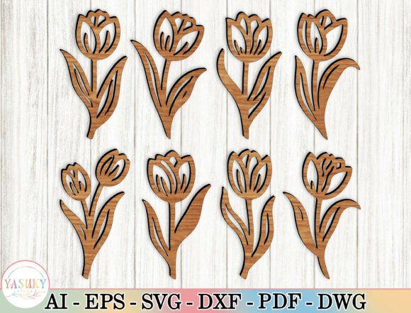 Download 8 Flower Wood Art Laser Cut Files Svg - Laser cut file Collection