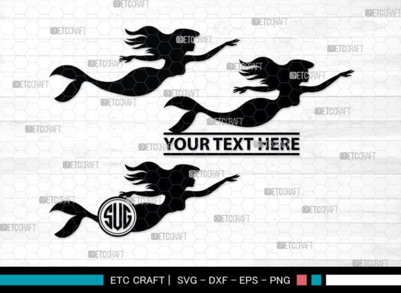 Download Little Mermaid Monogram, Sea Animal SVG - Sea animal svg Collection