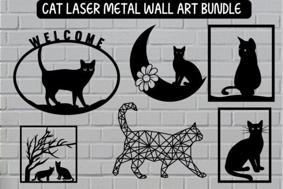 Download Cat Laser Cut File Metal Wall Art Bundle - Laser cut file Collection