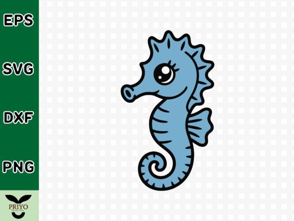Download Kawaii Sea Animal Cute Seahorse SVG - Sea Collection