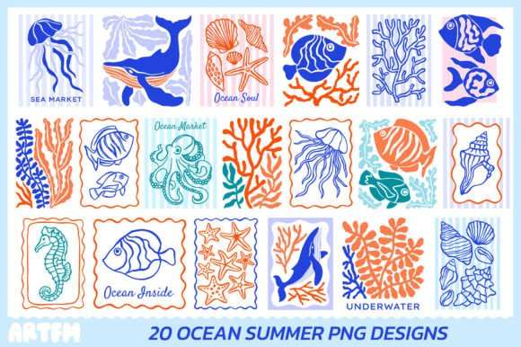 Download 20 Ocean Clipart Bundle, Sea Animals PNG - Sea Collection