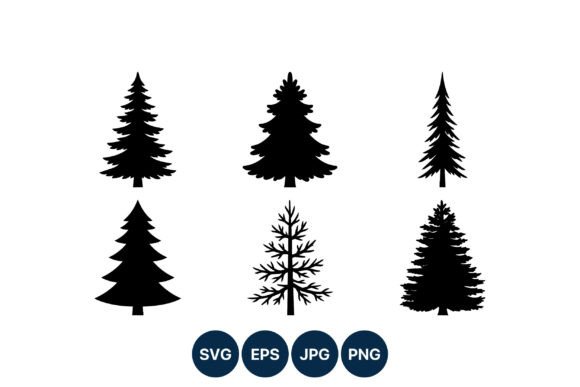 Download Pine Tree Silhouette Vector Collection - Pine tree Collection