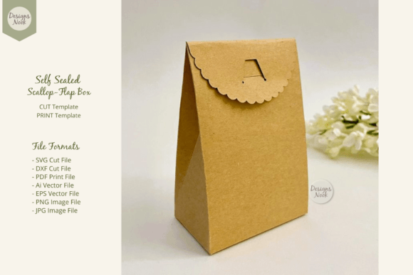 Download Self-Sealed Gift Bag Template, SVG PDF - Sea Collection