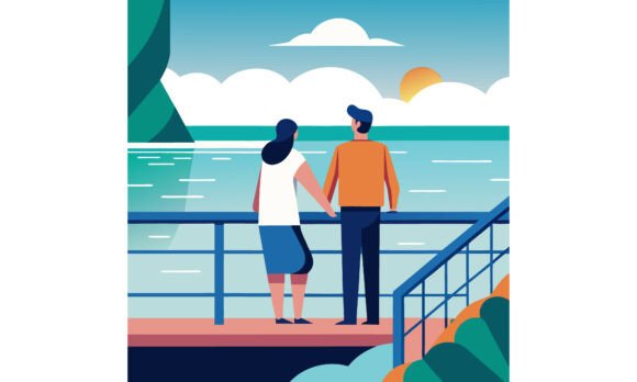 Download Couple Enjoying Seaside View Together - Sea Collection