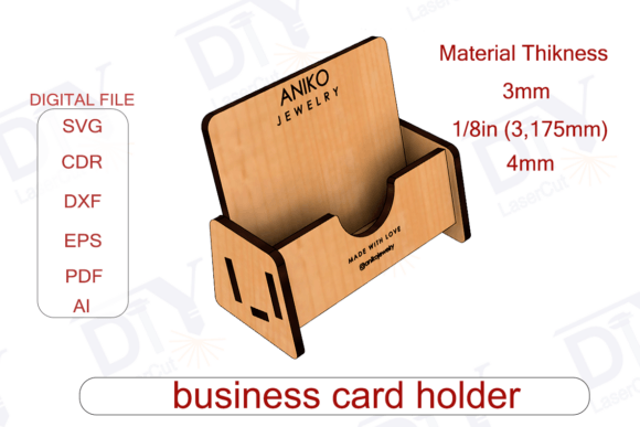 Download Business Card Holder Laser Cut Files SVG - Laser cut file Collection
