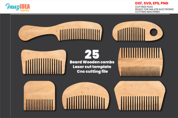 Download 25 Hair Comb Svg Laser Cut File Bundle - Laser cut file Collection
