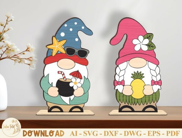 Download Beach Gnome Laser Cut File SVG Bundle - Laser cut file Collection