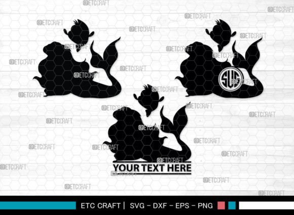 Download Little Mermaid Monogram, Sea Animal SVG - Sea animal svg Collection