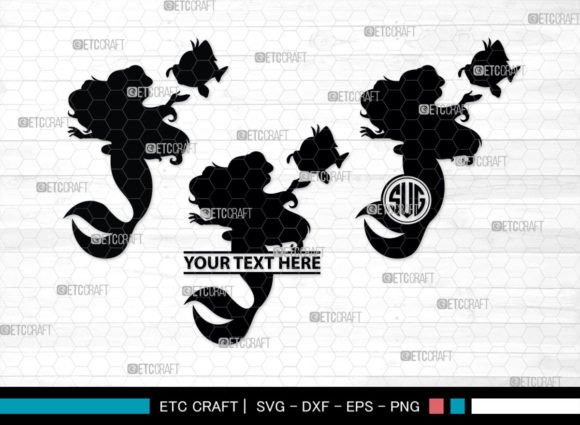Download Little Mermaid Monogram, Sea Animal SVG - Sea animal svg Collection