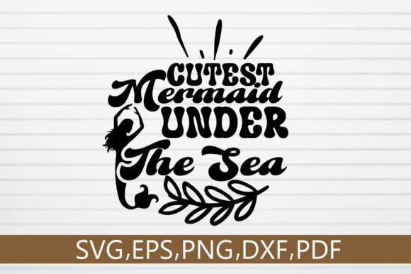 Download Cutest Mermaid Under the Sea SVG Design - Sea Collection