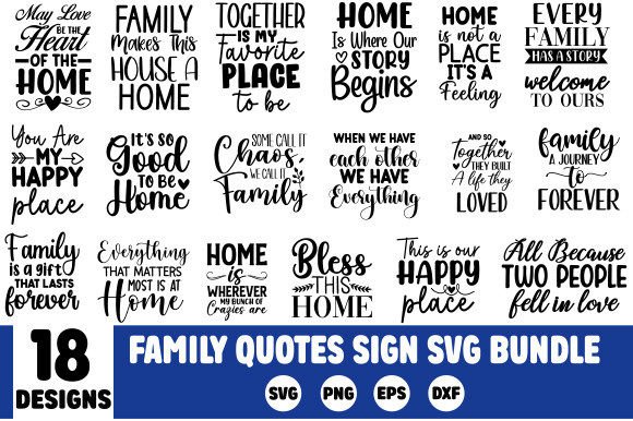Download Family Quotes Sign Svg Bundle - Premium Resources