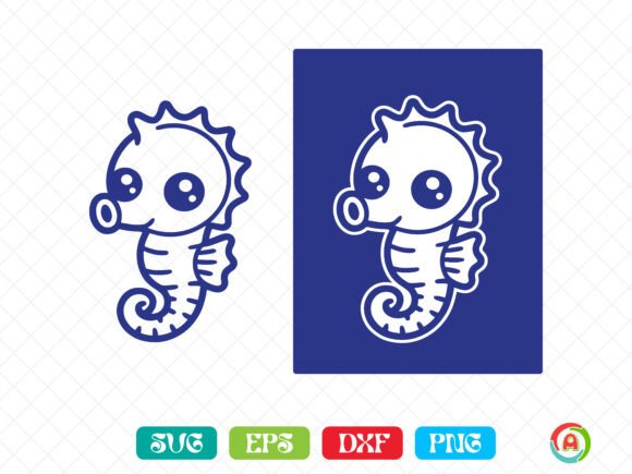 Download Cute Seahorse SVG - Sea Collection
