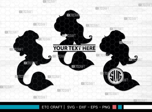 Download Little Mermaid Monogram, Sea Animal SVG - Sea animal svg Collection