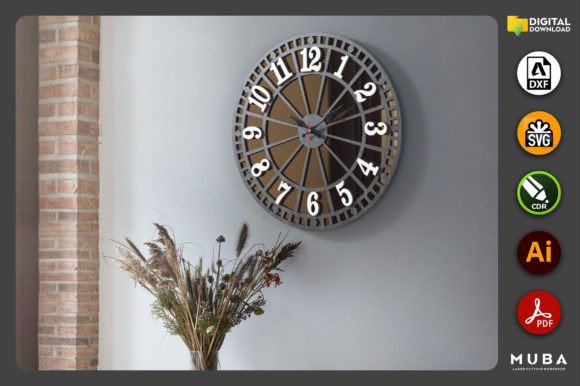 Download Wall Clock SVG, Laser Cut File - Laser cut file Collection