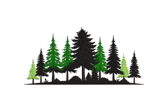 Download Pine Tree Forest Silhouette - Pine tree Collection