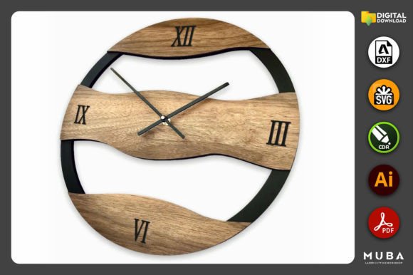Download Wall Clock SVG, Laser Cut File - Laser cut file Collection