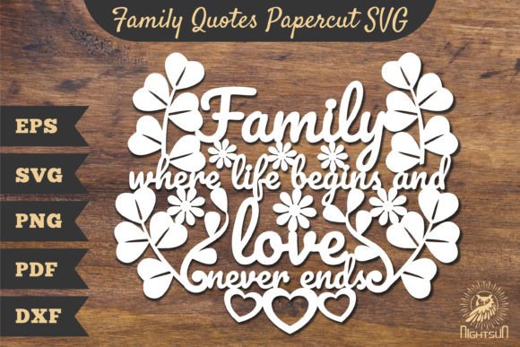 Download Family Quotes Papercut SVG 3 - Premium Resources