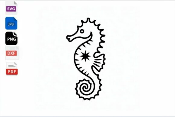 Download Seahorse SVG Cut File Nautical Ocean - Sea Collection